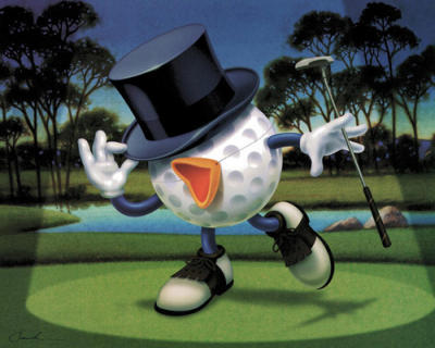 Birdie art print by Bob Commander