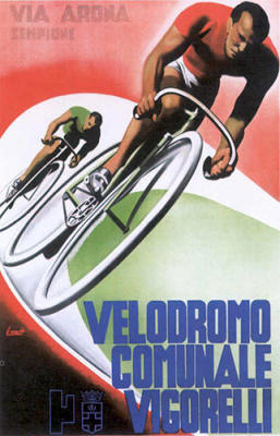 Velodromo Comunale Vigorelli art print by Boccasile