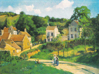 L'Hermitage at Pontoise, c. 1867 art print by Camille Pissarro