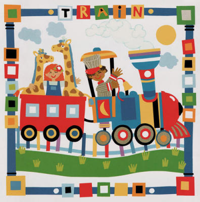 Train art print by Cheryl Piperberg