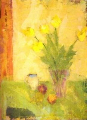 Yellow Tulips art print by Cynthia Packard