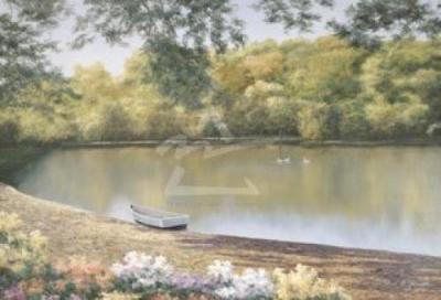 Golden Pond art print by Diane Romanello