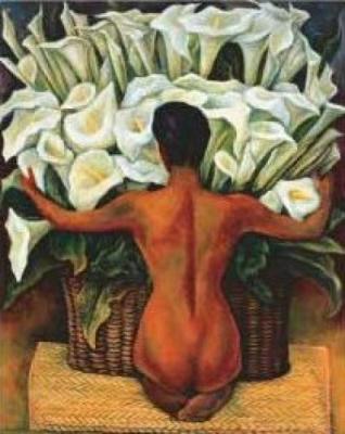 Nude with Calla Lilies art print by Diego Rivera