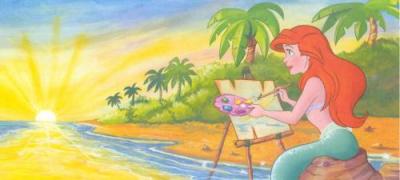Ariel's Artistry art print by Disney