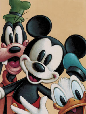 Mickey, Donald and Goofy - Friends Forever art print by Disney