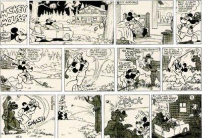 Mickey on the Fairway art print by Disney