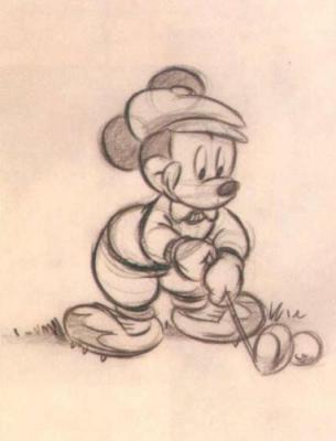 Mickey's Golfing Day art print by Disney