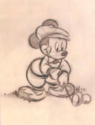 Mickey's Golfing Day art print by Disney