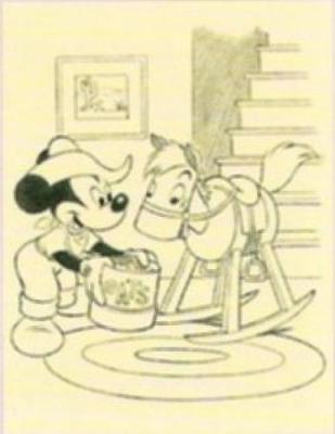 Mickey's Hobby Horse art print by Disney