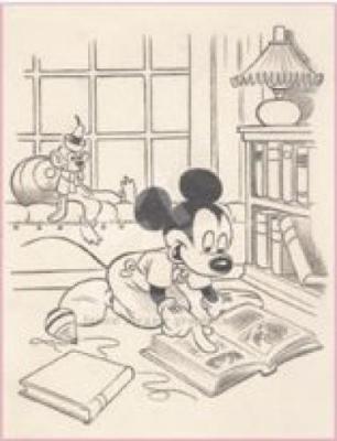 Mickey's Storytime art print by Disney