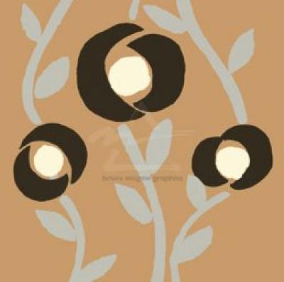 Fiori Apricot art print by Duplock