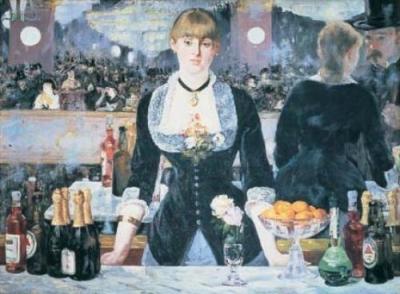 Bar, Folies art print by Edouard Manet