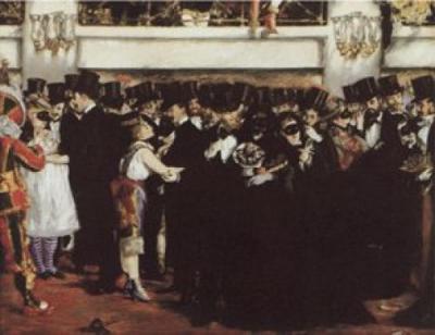 Masked Ball at the Opera art print by Edouard Manet