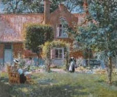 Unpretentious Garden art print by Gari Melchers