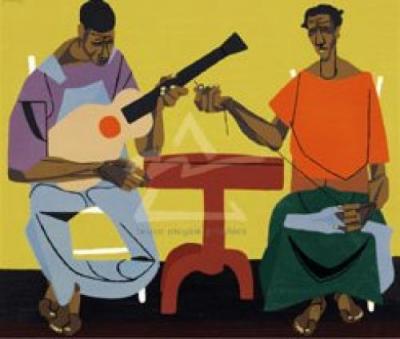 Singing and Mending art print by Gwathmey