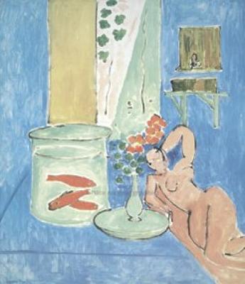 Goldfish and Sculpture art print by Henri Matisse