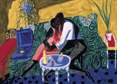 The Lovers, 1946 art print by Jacob Lawrence