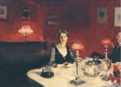 Le verre de porto (A Dinner Table at Night), 1884