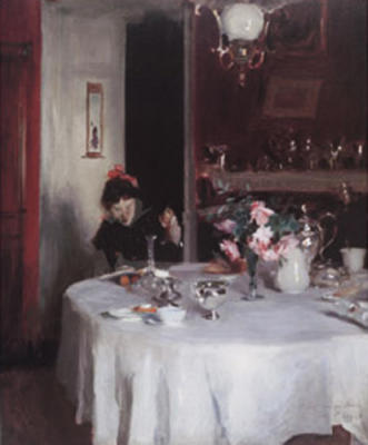 The Breakfast Table, 1883-1884 art print by John Singer Sargent