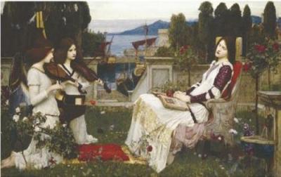 St Cecelia art print by John William Waterhouse