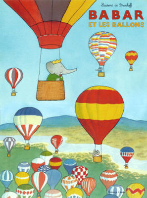 Babar et les ballons art print by Laurent de Brunhoff