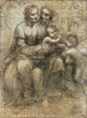 The Virgin and Child with Saint Anne and Saint John art print by Leonardo da Vinci