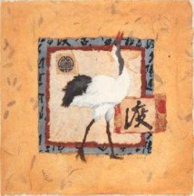 Dancing Crane art print by Linn Done
