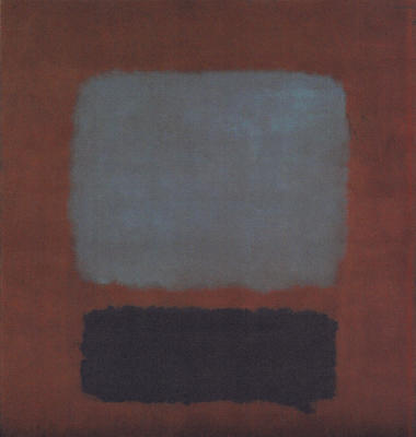 Slate Blue and Brown on Plum (No.37 No.19) art print by Mark Rothko