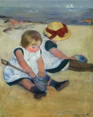 Children Playing on the Beach