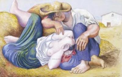 Sleeping Peasants, 1919 art print by Pablo Picasso