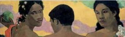 Three Tahitians art print by Paul Gauguin