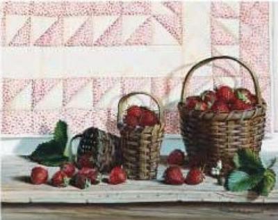 Strawberry Time art print by Pauline Eble Campanelli