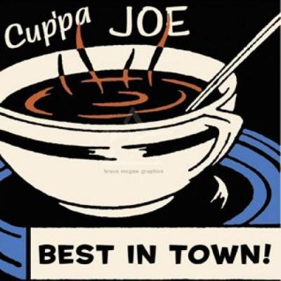 Cup'pa Joe Best in Town art print by Retro Series