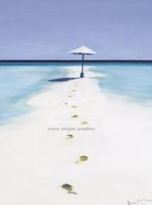 Footprints in the Sand I art print by Reuben Colley