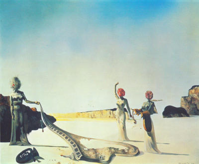 Three Young Surrealist Women Holding in their Arms