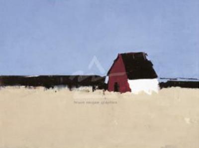 The Red Farmhouse art print by Sandra Pratt