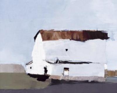 White Farmhouse art print by Sandra Pratt