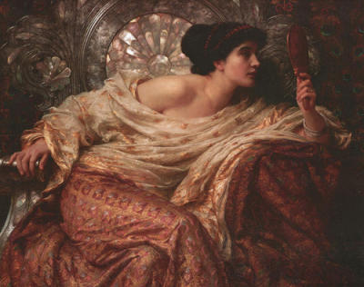 The Mirror art print by Sir Frank Dicksee