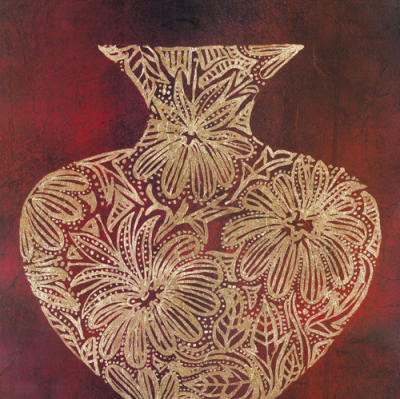 Eggplant (gold foil stamped) art print by Susan Gillette