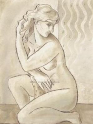 Figure at dusk art print by Susan Gillette