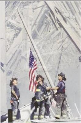 Flag Raising at Ground Zero art print by T. Franklin