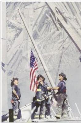 Flag Raising at Ground Zero art print by T. Franklin