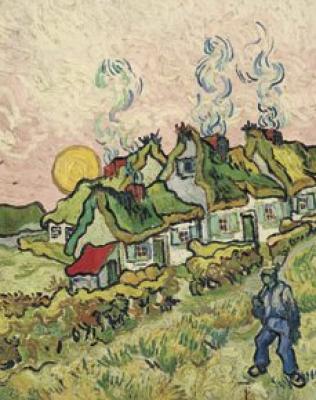 House and Figure, 1890 art print by Vincent Van Gogh