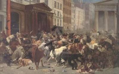 Bulls & Bear Market art print by William Holbrook Beard