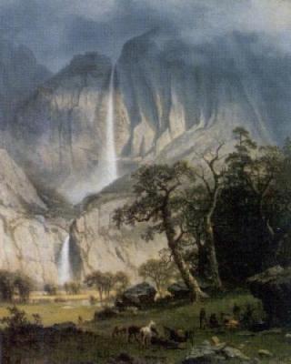 Cho-Looke, The Yosemite Fall, 1864 art print by Albert Bierstadt