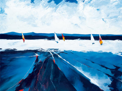 Riding the Waves art print by Candice Tait