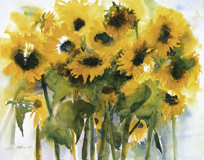 Sonnenblumenfeld (S) art print by Christa Ohland