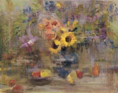 Sunflower Tapestry art print by Dawna Barton