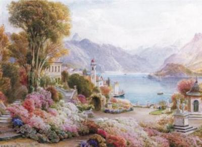 Villa Melzie, Como, Italy art print by Ebenezer Wake Cook