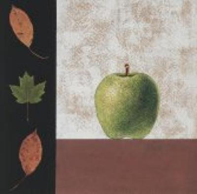 Green Apple & Leaves art print by John Boyd